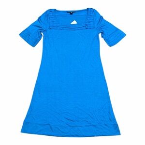 Banana Republic Vibrant Aqua Blue Short Sleeve Dress
